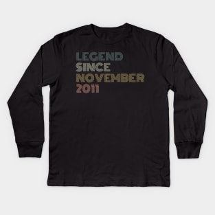 Legend Since November 2011 Kids Long Sleeve T-Shirt